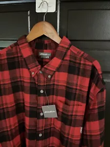 Eddie Bauer Flannel Shirt Men’s 4XB Red Plaid Eddie’s Favorite Relaxed - New - Picture 1 of 8