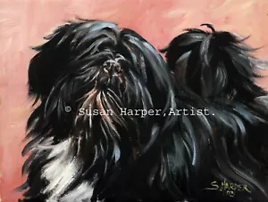 Lhasa Apso Signed Dog Print by Susan Harper Unmounted - Picture 1 of 2