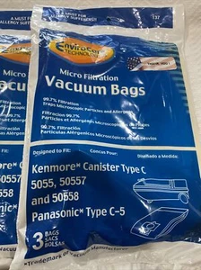 15/Sears Kenmore Canister Type C Vacuum Bags For 5055, 50557 &50558 Models - Picture 1 of 12