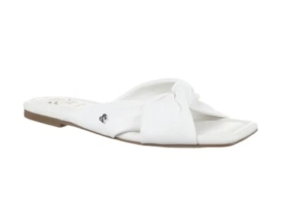 Zapatos Sandalia SAM & LIBBY Para Mujer Talla 9.5 Tallulah Deslizables • Blanco Brillante Foto 1 de 4