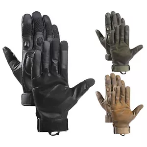 Leather Sports Motorcycle Gloves Summer Racing Motorbike Touchscreen Road Gloves - Picture 1 of 15