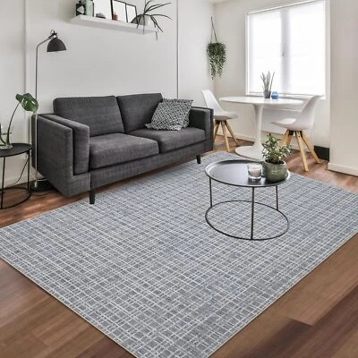 Area Rug Modern Geometric Indoor Doormat Soft Fuzzy Entryway Mat Washable Rug  - Image 1 of 4