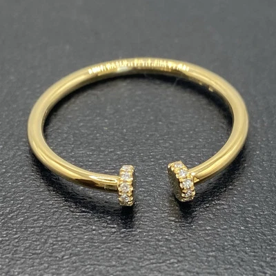 18K Yellow Gold Diamond Ring 0.056cts Natural Diamonds Solid Gold UK Hallmarked - Image 1 of 4