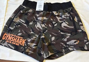 Gymshark Printed Mesh 5” Lifting Club Shorts. Medium. Winter Olive Camo. NWT - Picture 1 of 4