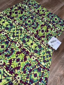 LuLaRoe MAXI Skirt Dress Slinky 2XL 22/24 20 Green/Purple Tie Dye Vintage New ❤️ - Picture 1 of 15