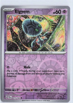 Elgyem (073/162), SV05: Temporal Forces, Reverse Holo, Common - Image 1 of 2