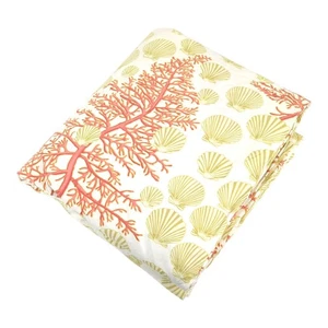 Pottery Barn Coastal Red Coral Reef Atlantic Scallop Seashells | King Duvet LESEN - Bild 1 von 6