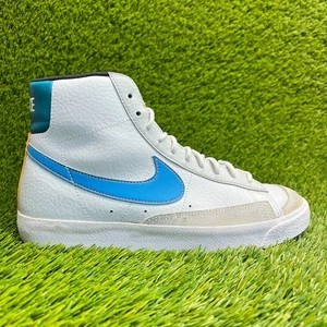 Nike Blazer Mid 77 Niños Talla 6.5Y Blanco Azul Atlético Cuero Zapatos Tenis - Imagen 1 de 10