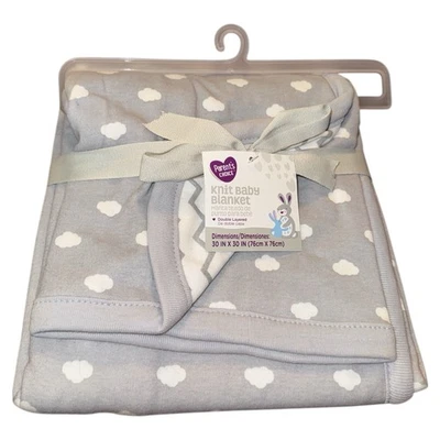 Manta tejida para bebé Chevron nubes grises Parents Choice Walmart NUEVA 30x30 Foto 1 de 3