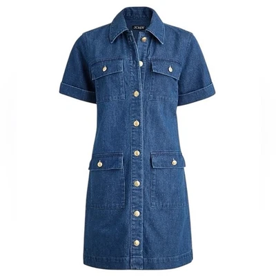 J. Vestido de bolso Crew Utility em jeans novo com etiquetas - Imagem 1 de 4