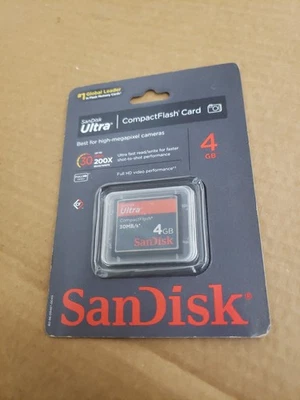 Sandisk 4GB 15MBs Ultra II CF CompactFlash Memory Card for Nikon Canon  - Image 1 of 2