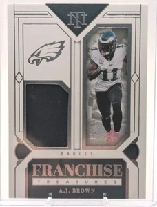A.J. BROWN 2023 NATIONAL TREASURES FRANCHISE TREASURES PATCH /49 EAGLES J1 - Picture 1 of 2