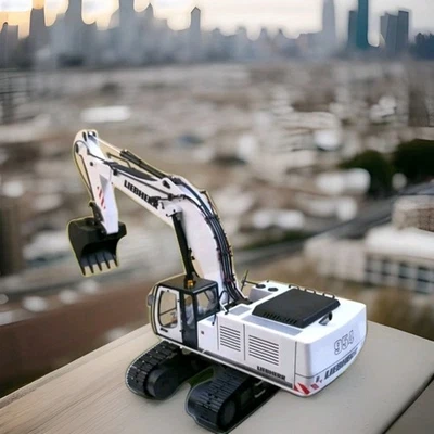 Escavatore 1/1 2 Rc idraulico  Liebherr 954 Rtr Bianco  Modello Professionale.  - Immagine 1 di 4