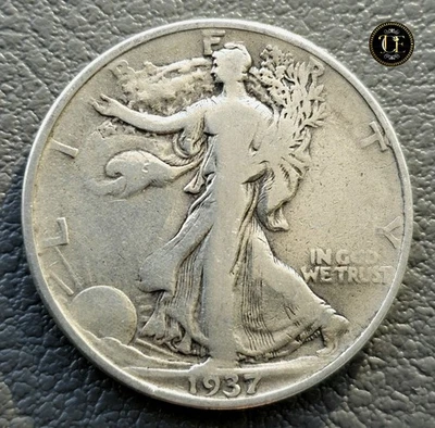 1937 (P) 50 cents Walking Liberty Half Dollar Silver Coin. ¡EXCELLENT DATE! NICE - Image 1 of 4