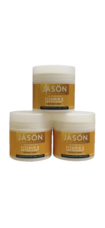 Crema intensiva antioxidante Jason Vitamina E 4 oz crema hidratante vegana (paquete de 3) Foto 1 de 1