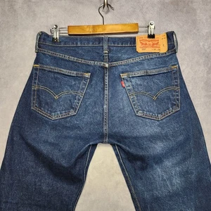 Levi's 501 Original Fit Button Fly Jeans Herren 34x34 Dark Wash Straight Leg Denim - Bild 1 von 18