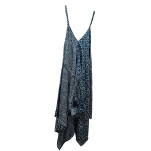 World Market Maxi Blue Sleeveless Strap Sundress Resort Dress S/M Boho Bohemian - Picture 1 of 10