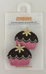 Gymboree Tea for Two Hair Clips Barrettes Cupcakes Set of 2 - Picture 1 of 4