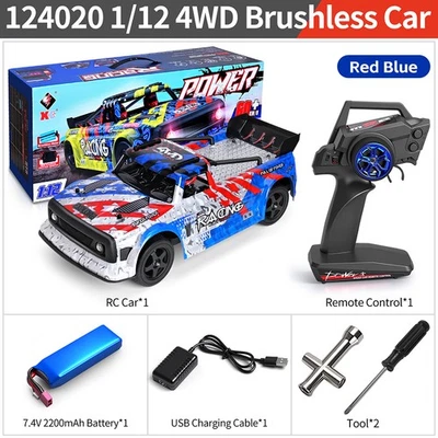 Wltoys 124020 RC Racing Car 60KM/H 4WD 2.4G Brushless Off-road Car 100M Distance - Image 1 of 4