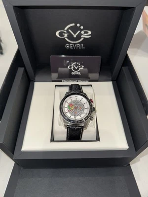 GV2 by Gevril Men's 9920 Scuderia Multifunction Chronograph Swiss Leather Watch - Image 1 of 4
