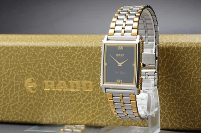 [Near MINT] RADO Secret Sapphire 121.9018.2 Black Dial Quartz Tank Unisex Watch - image 1 of 4