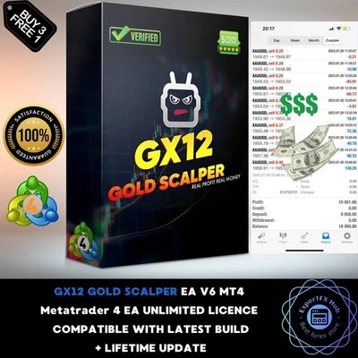 v6 gx12 gold scalper algorithmic trading bot metatrader 4 unlimited prop firm - Image 1 of 4