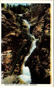 Postal de Seven Falls Cheyenne Canyon Colorado - Imagen 1 de 2