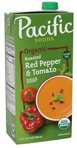Pacific Foods Organic Gluten-Free Creamy Roasted Red Pepper & Tomato Soup, 32oz - Picture 1 of 7