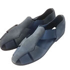 Capezio Flat Shoes 9.5 M Nubuck Suede Denim Blue Elastic Stretch Comfort New