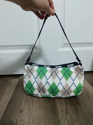 Cartera de hombro pequeña multicolor a cuadros LeSportsac.  Foto 1 de 4