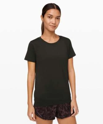 NWT - Lululemon Swiftly Relaxed Short Sleeve Dark Olive / Black | SIZE: 2 - Image 1 of 4