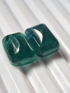 13.3Ct Natural Emerald Sugarloaf Mix Match Pair Zambian Emerald Best for Earring