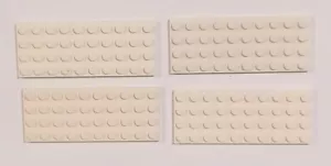 Lego weiße Platte Lot/Größe 4x10/MENGE 4x/Teil #3030/Element #4503008 - Bild 1 von 2