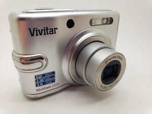 Great Condition Retro Vivitar Vivicam 5355 Silver Digital Camera 5.0MP 3UKPOST - Picture 1 of 12