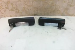 PAIR NOS FIAT 127 128 COUPE 1100S 1300S GREY CHROME EXTERNAL DOOR HANDLE - Picture 1 of 6