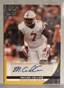 Maliek Collins 2016 Leaf Draft Autographs Gold RC #A-MC3 Cornhuskers Cowboys
