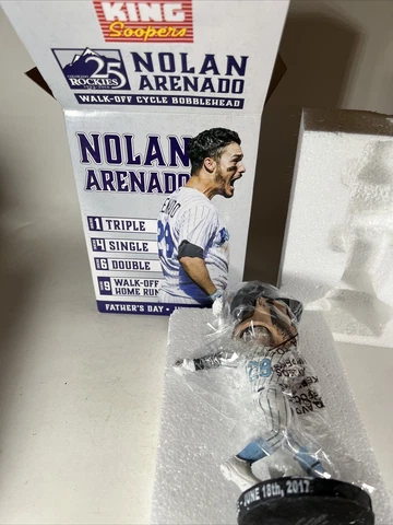 Colorado Rockies Nolan Arenado Walk-Off Cycle Bobblehead Fathers Day 2017 NIB Cover