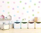 Pastel Rainbow Watercolour Polka Dots Wall Decals, Confetti Wall Stickers, Girl