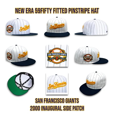 Parche inaugural New Era San Francisco Giants 59Fifty a rayas 2000 7 1/2 Foto 1 de 4