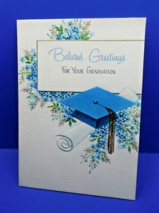 GRADUATION Vintage Unused "Belated Greetings For Your Graduation" - Free Ship - Picture 1 of 4