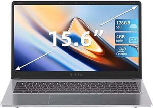 SGIN Laptop 15.6 in Processore Intel J4105 4GB 128GB SSD 2.5 GHz 5.0G WiFi HDMI - Foto 1 di 14