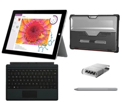 Surface 3 Tablet Bundle + Type Cover + Pen + Tip Kit + STM Case 4GB Windows 10 - Image 1 of 4
