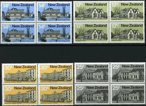 New Zealand Architecture 1980 set blocks of 4 MNH SG: 1217/20 - Picture 1 of 2
