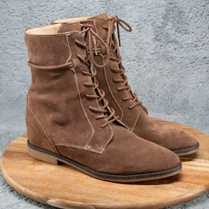Hush Puppies Ankle Boots Golden Tan Suede Women’s Size 11 - Picture 1 of 9