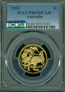 2013 AUSTRALIA $1 DOLLAR PCGS PR69 MAC UHCam 2ND FINEST & SPOTLESS * - Picture 1 of 2