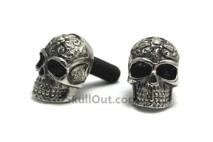 juego de 2 tornillos calavera calavera matrícula tronco moto chopper custom - Imagen 1 de 3