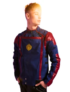 New Mens Guardians of the Galaxy Vol 3 Star Lord Blue Chris Pratt Jacket - Picture 1 of 5
