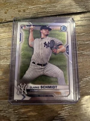2021 Bowman Chrome Clarke Schmidt Rookie RC Yankees J974 - Image 1 of 2