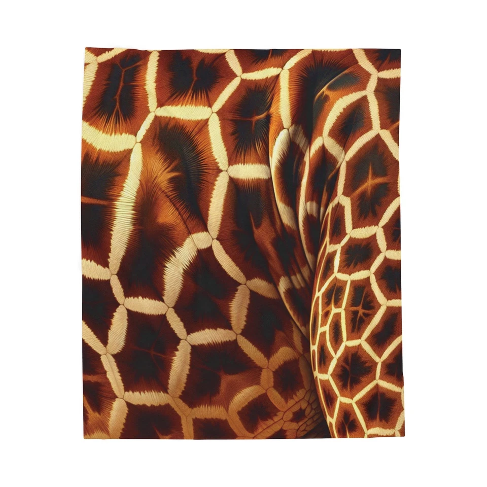 Manta de felpa de terciopelo, piel de jirafa de lujo, manta acolchada de piel de jirafa Foto 1 de 1
