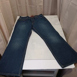 Y2K X2 Jeans M42 Bootcut Loose Blue Denim Distressed Mens 34x30 Skater Hip Hop - Picture 1 of 22